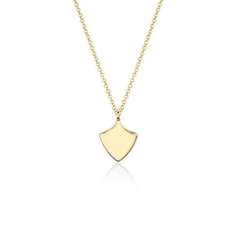 Gold Shield Necklace