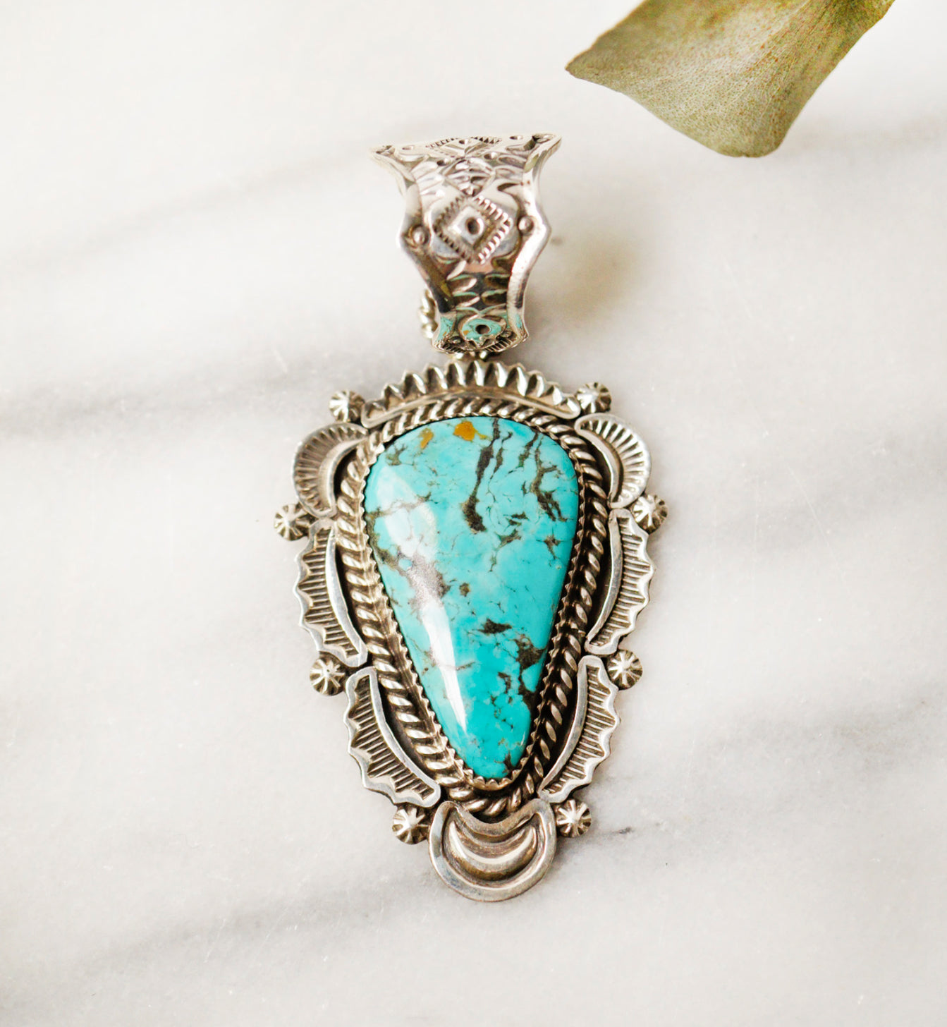 Birdseye Kingman Turquoise Pendant