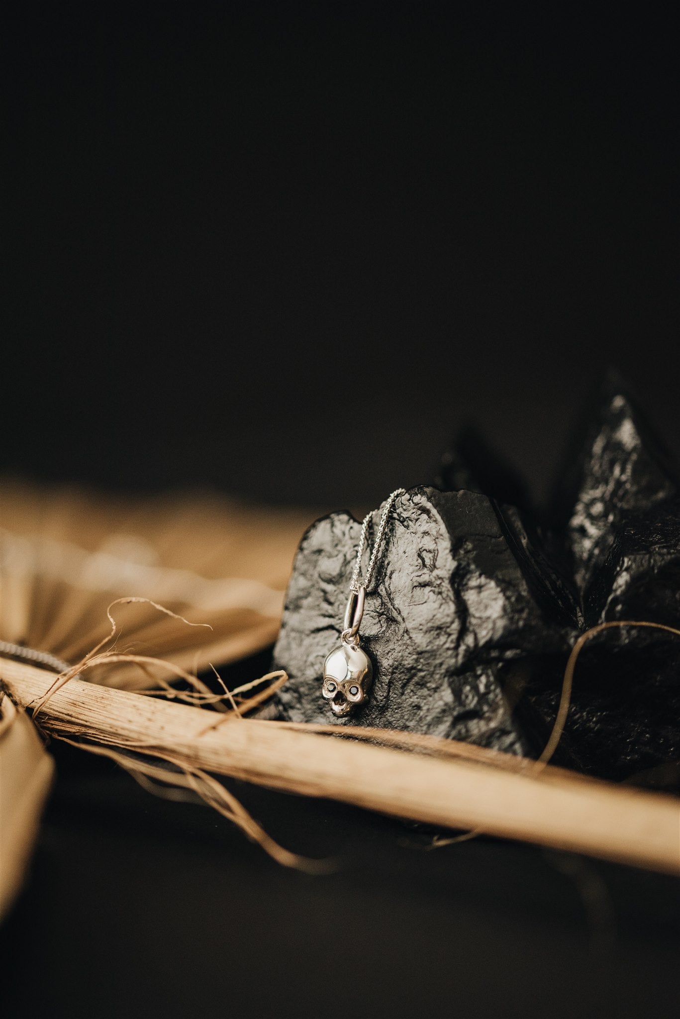 Stoned Skull Necklace