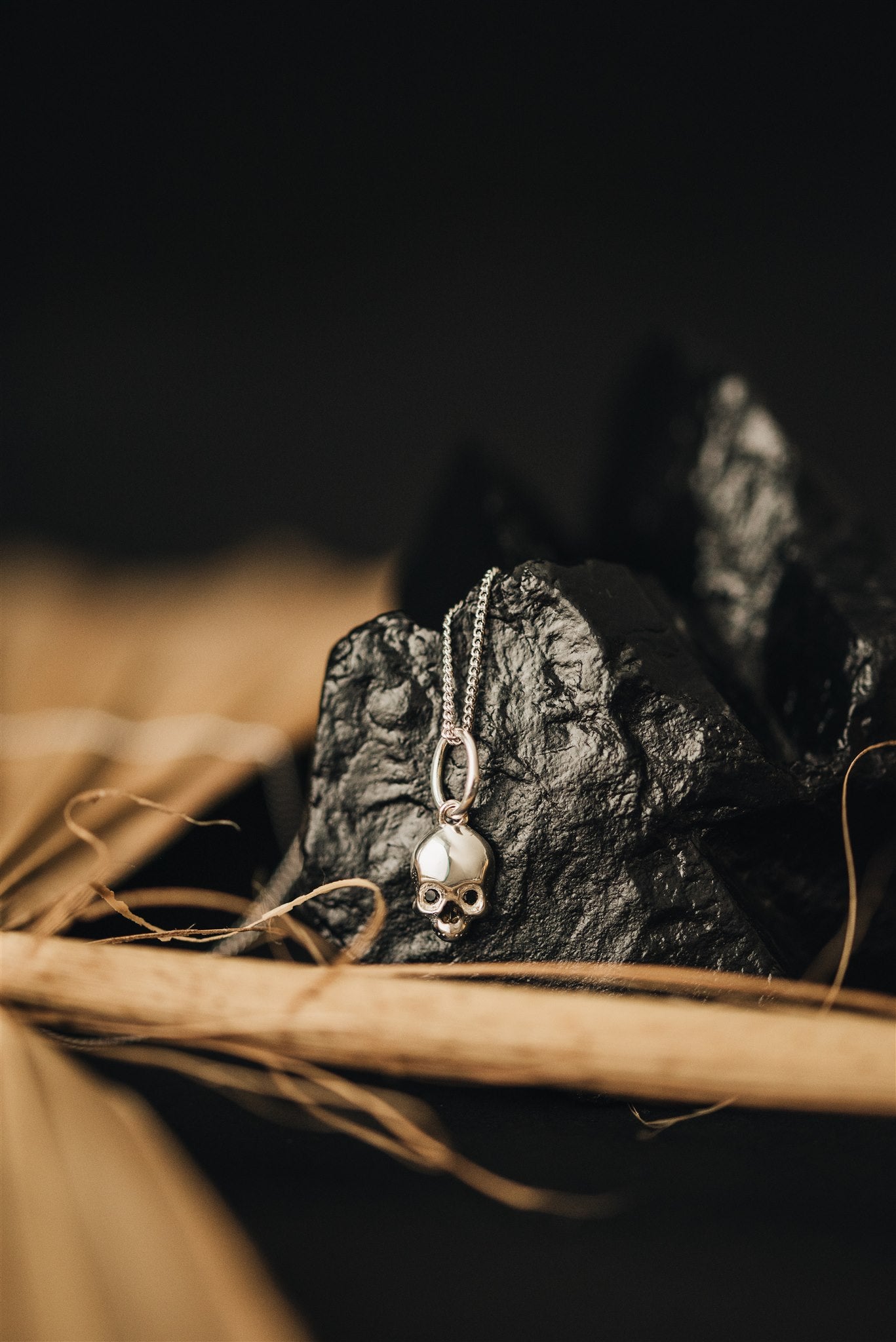 Stoned Skull Necklace