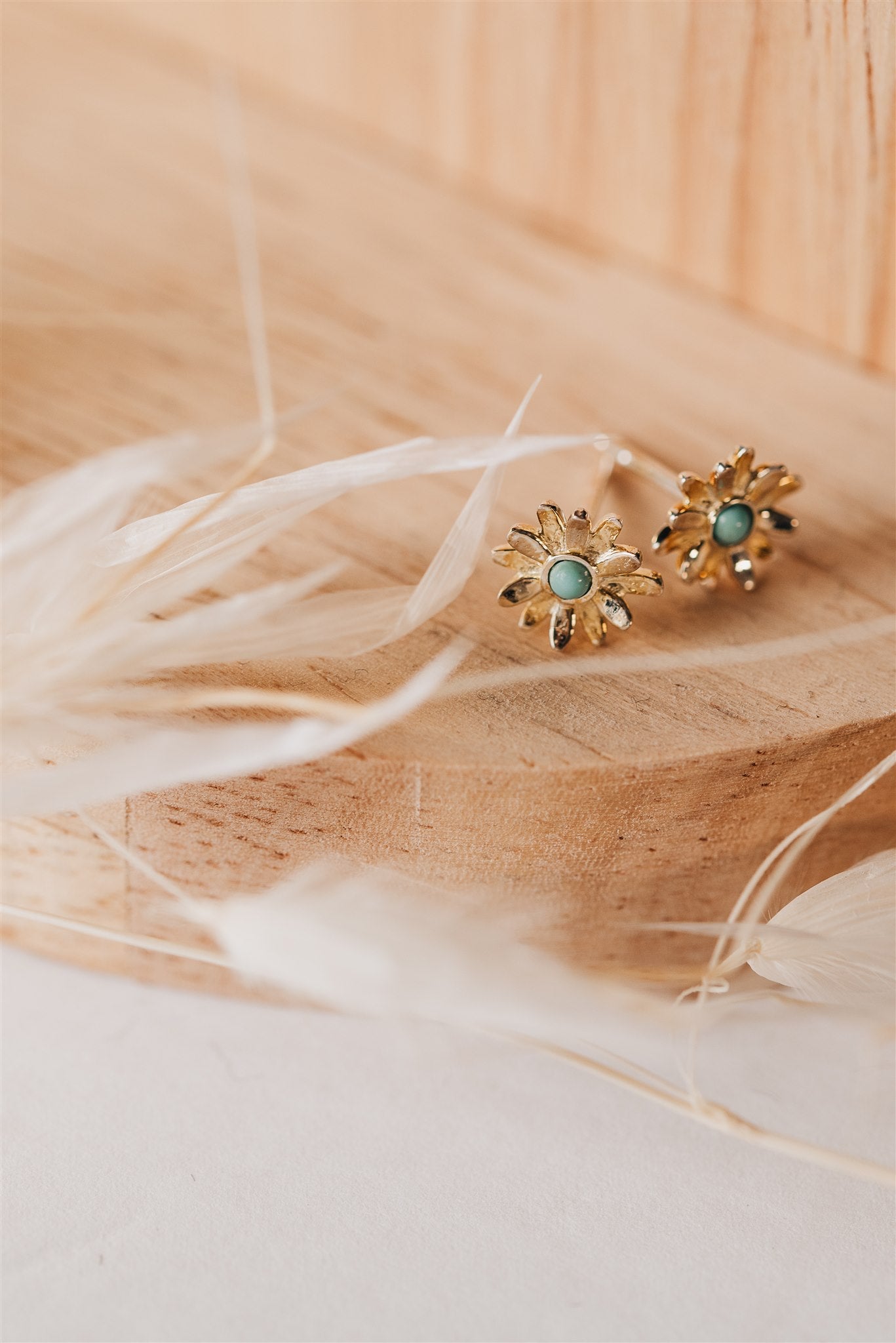 Turquoise Daisy Studs