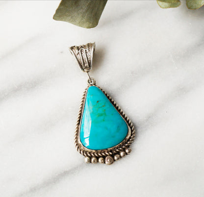 Birdseye Kingman Turquoise Pendant