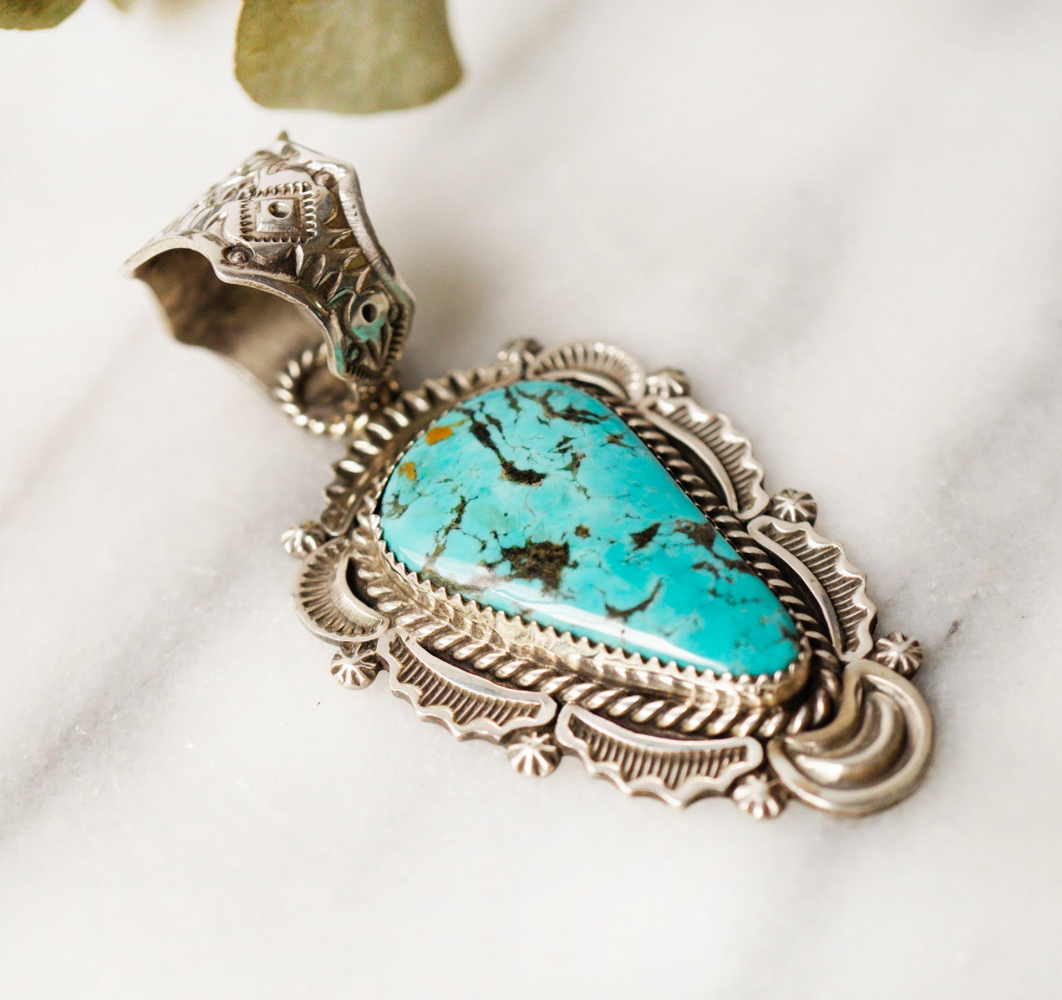 Birdseye Kingman Turquoise Pendant