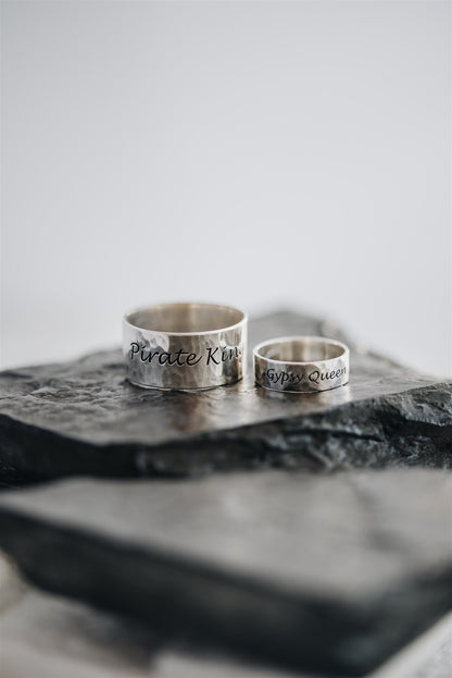 Personalized Wide Band Ring