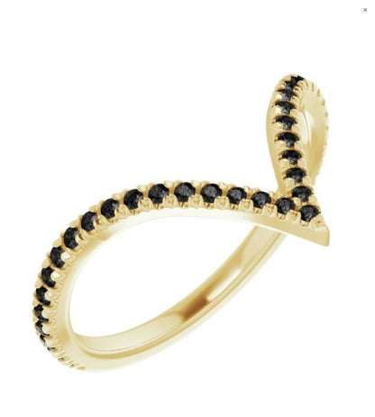 Golden Wishbone Ring