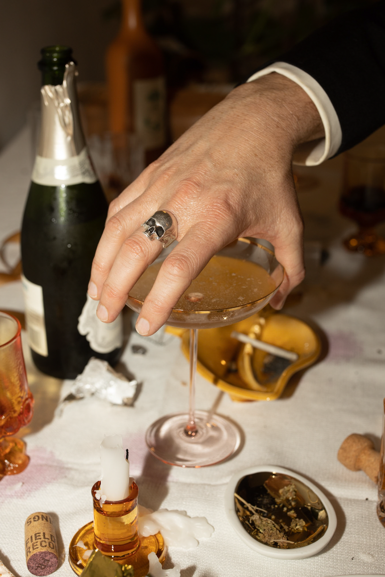 Classic Skull Ring Champagne Party
